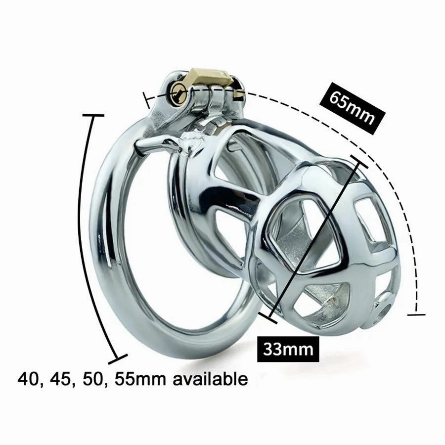 65mm Steel Cobra Male Chastity Cage BDSM Toy