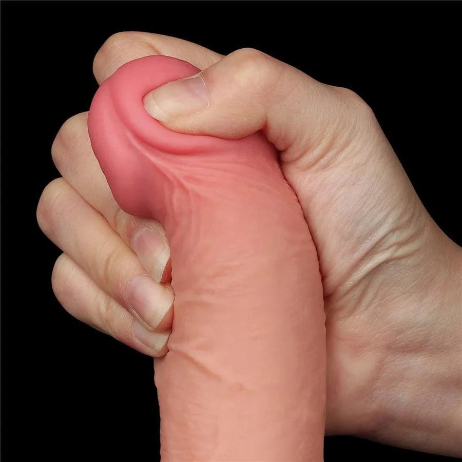 7.6 Inches Sliding Skin Dual Layer Dong Dildo