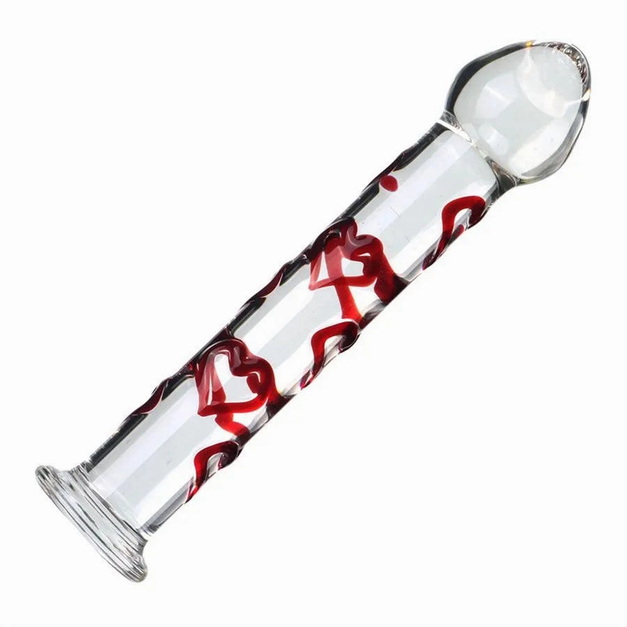 7 Inches Textured Candle Glass Dildo