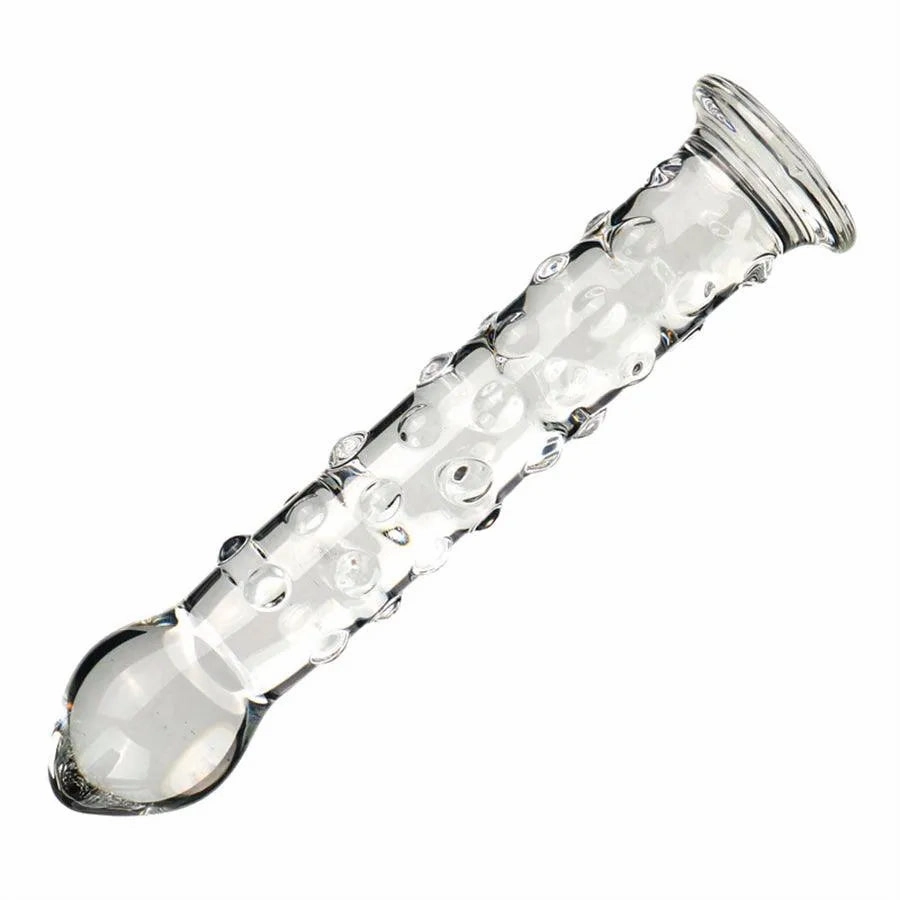 7 Inches Textured Candle Glass Dildo