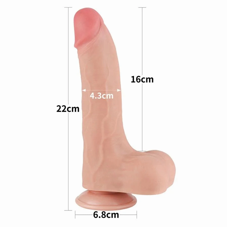 8.5 Inches Sliding Skin Dual Layer Realistic Dildo Sex Toy
