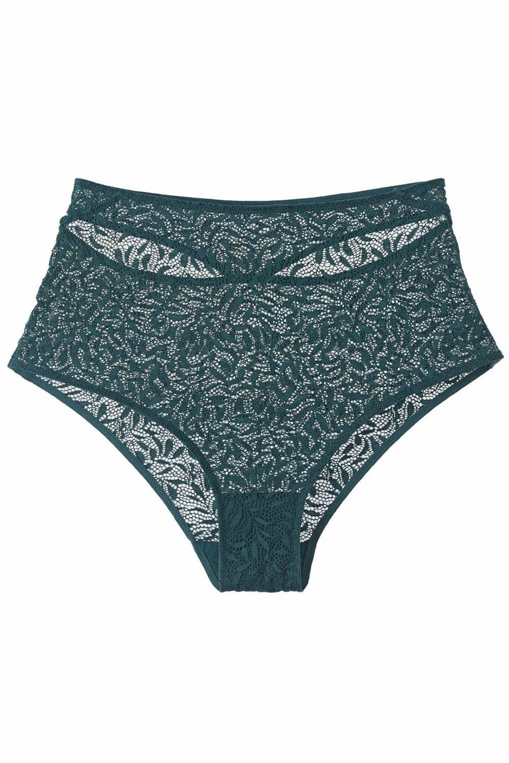 Acacia High Waist Cut Out Brief Cedar Green