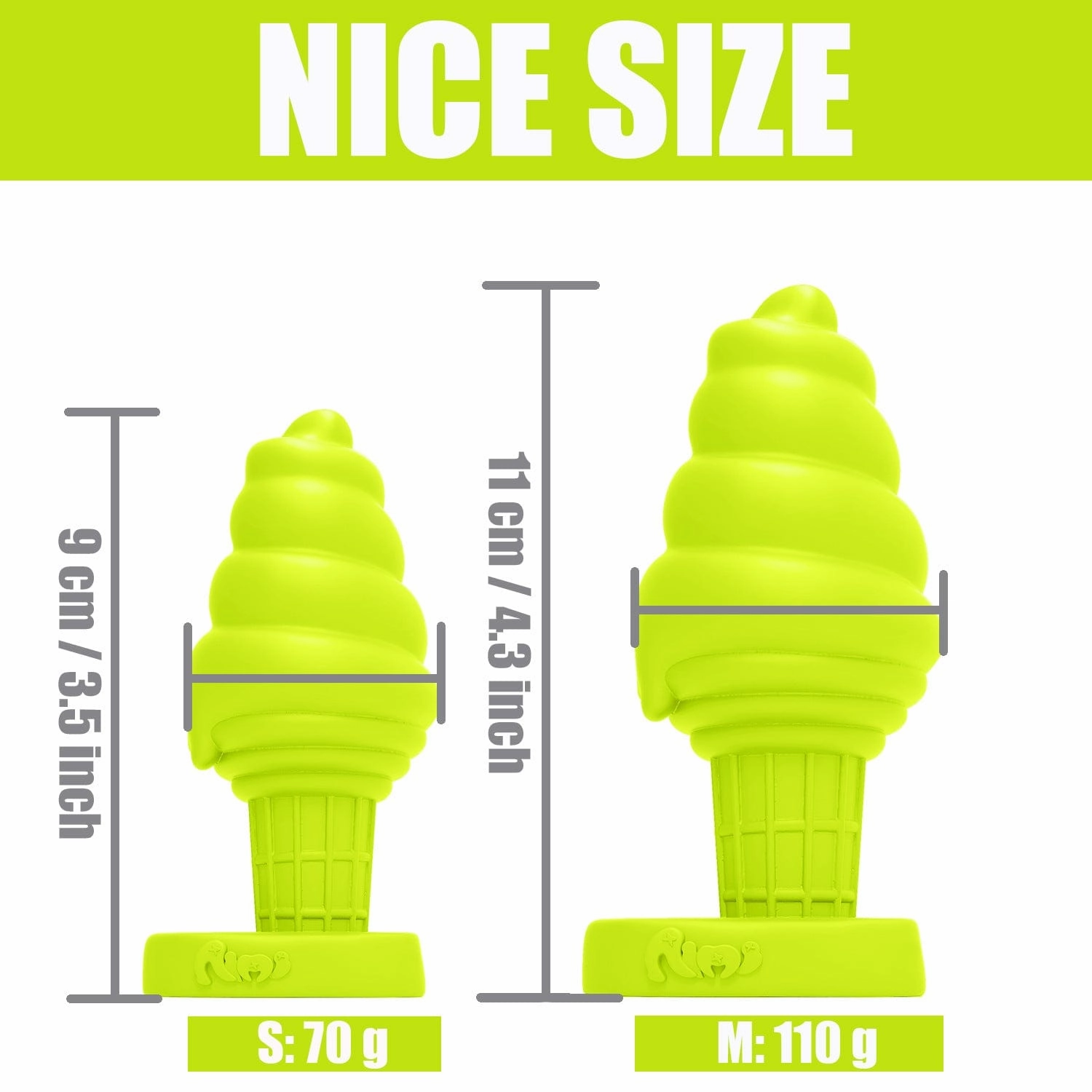 Aimitex Ice Cream Colorful Silicone Butt Plug Anal Expansion plug