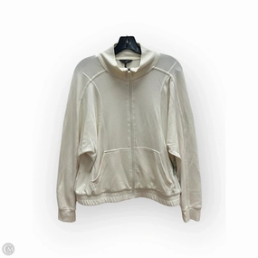 Athletic Jacket By Danskin In Cream, Size: L