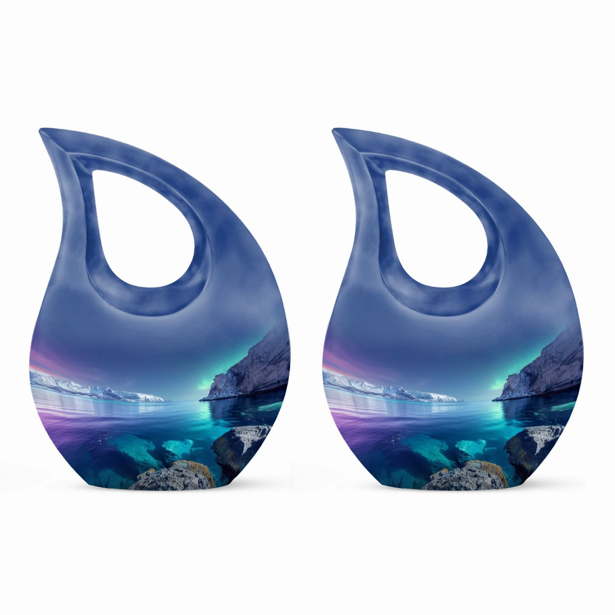 Aurora Borealis Remembrance Urn: Large Urn For Adult Human Ashes
