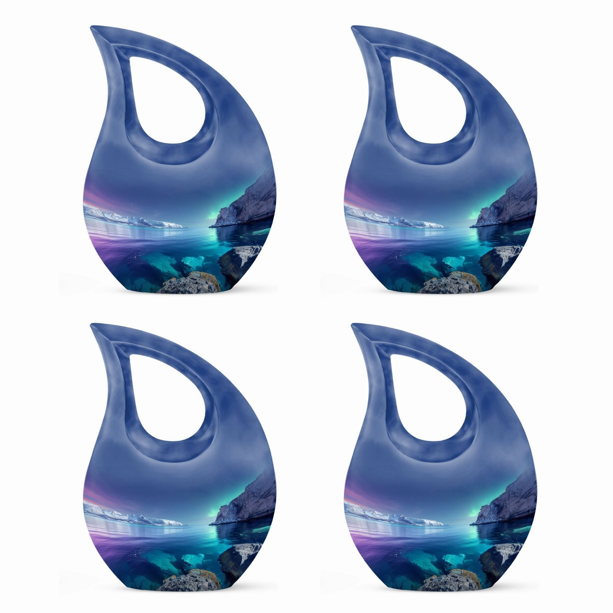 Aurora Borealis Remembrance Urn: Large Urn For Adult Human Ashes