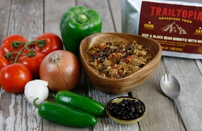 Beef and Black Bean Burrito
