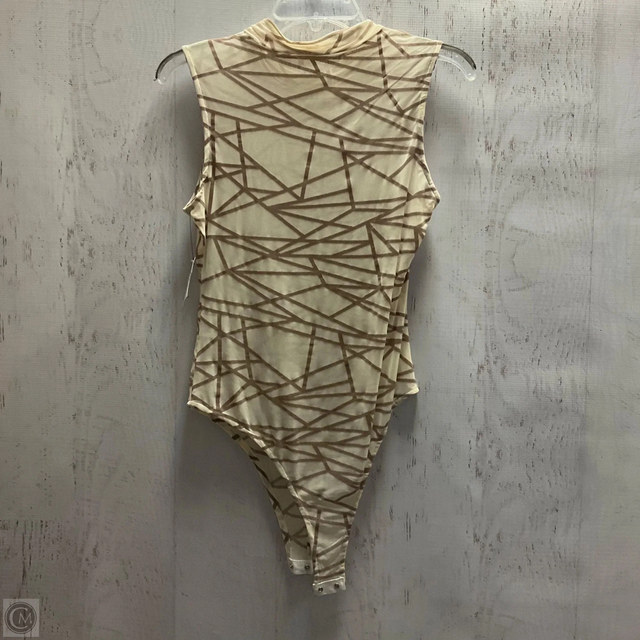 Bodysuit By Vestique In Brown & Cream, Size: L