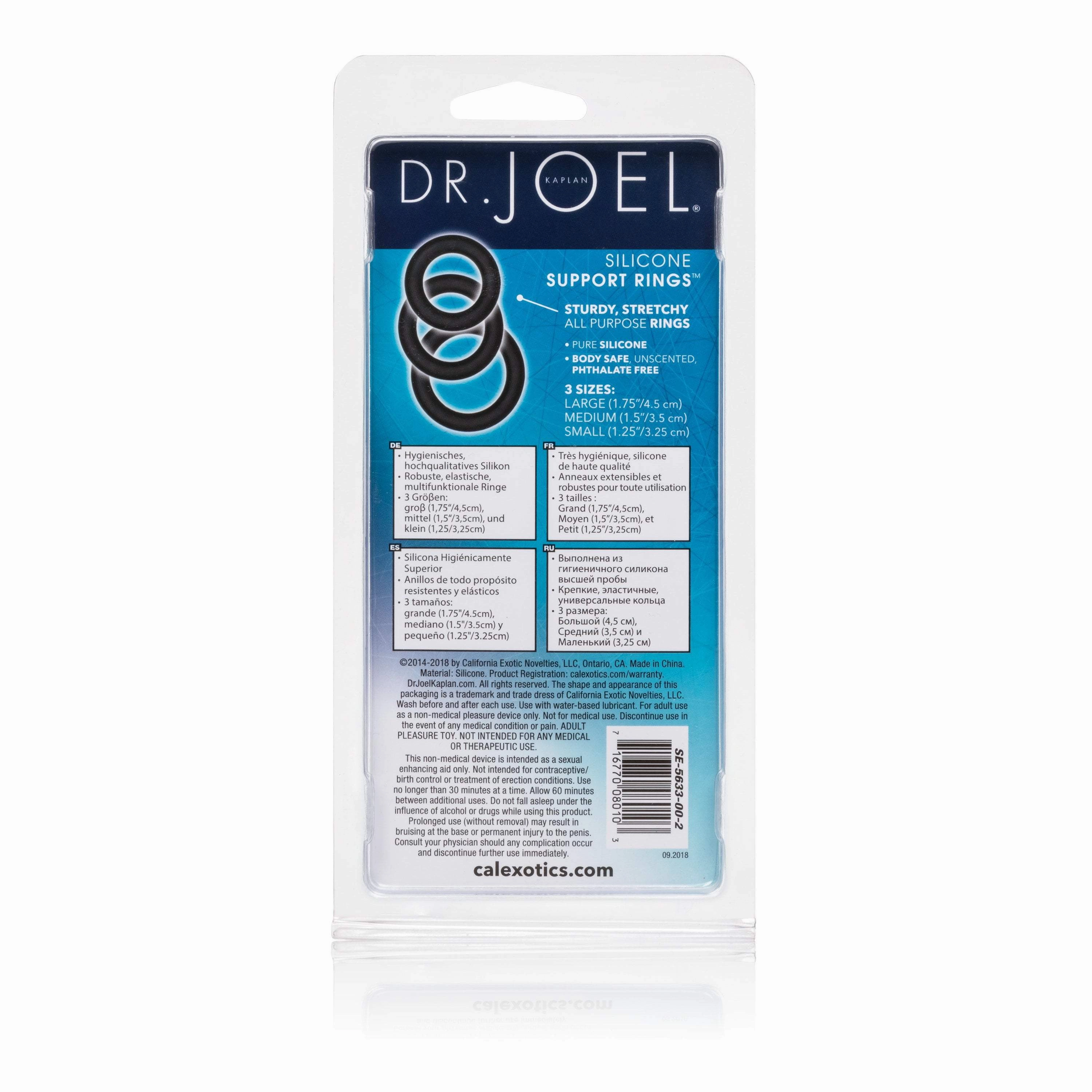 California Exotics - Dr. Joel Kaplan Silicone Support Cock Rings (Black)