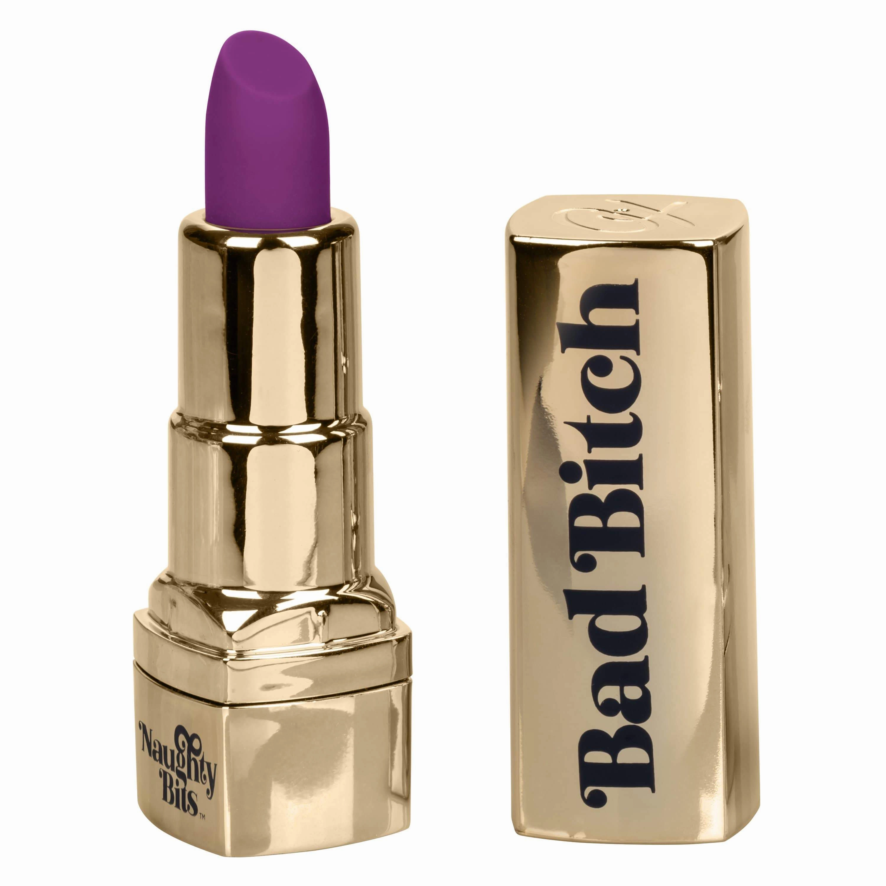 California Exotics - Naughty Bits Bad Bitch Discreet Lipstick Vibrator (Gold)