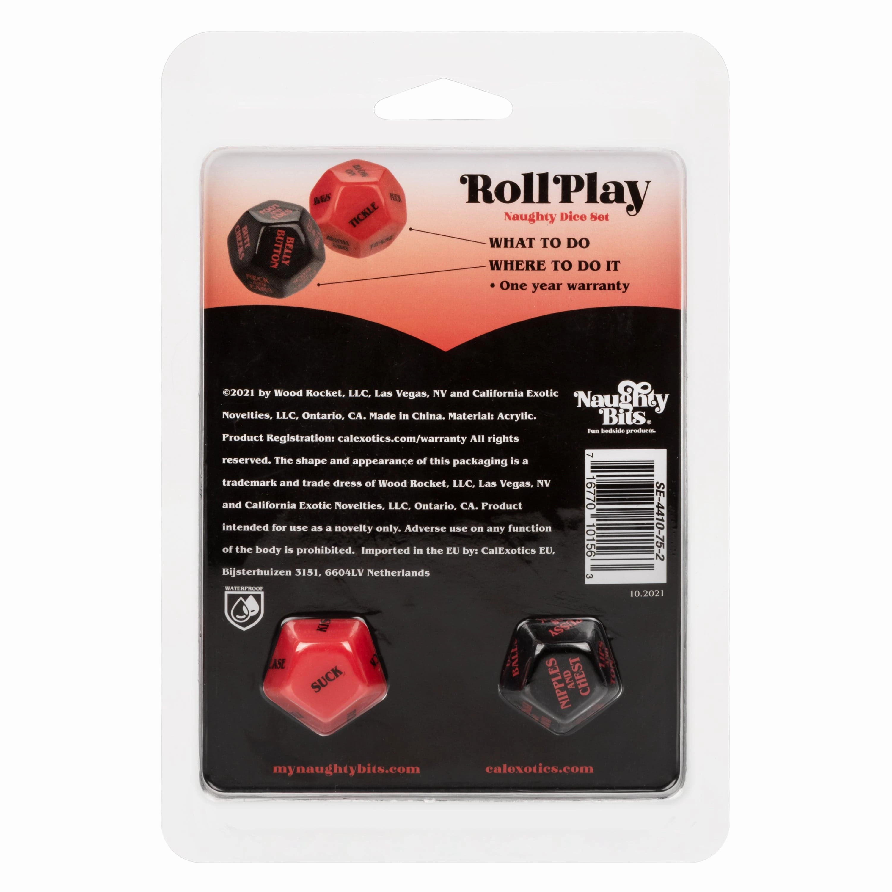 California Exotics - Naughty Bits Roll Play Naughty Dice Set