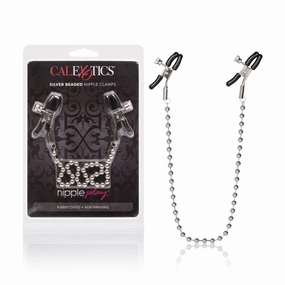 California Exotics - Nipple Play Silver Beaded Nipple Clamps (Silver)