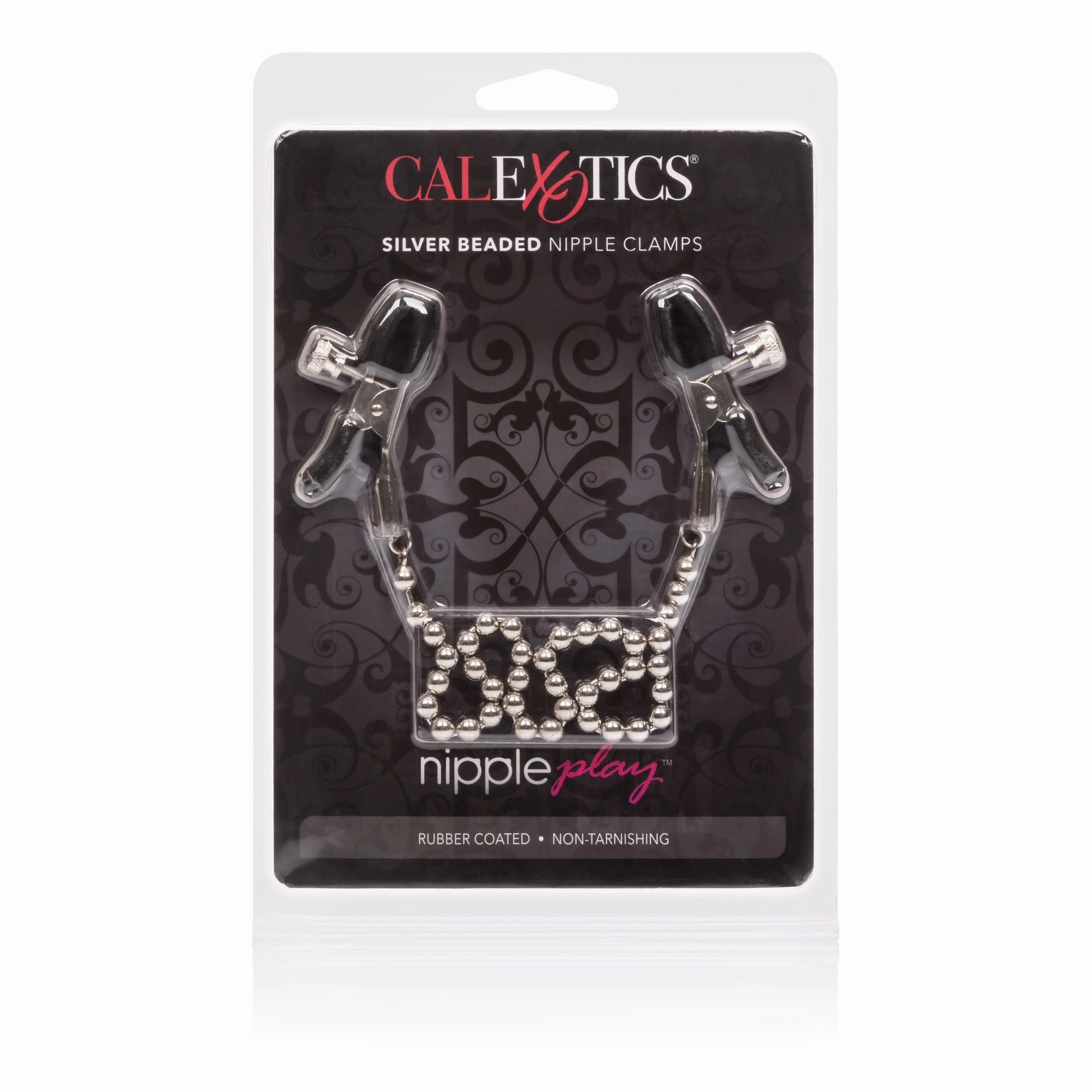 California Exotics - Nipple Play Silver Beaded Nipple Clamps (Silver)
