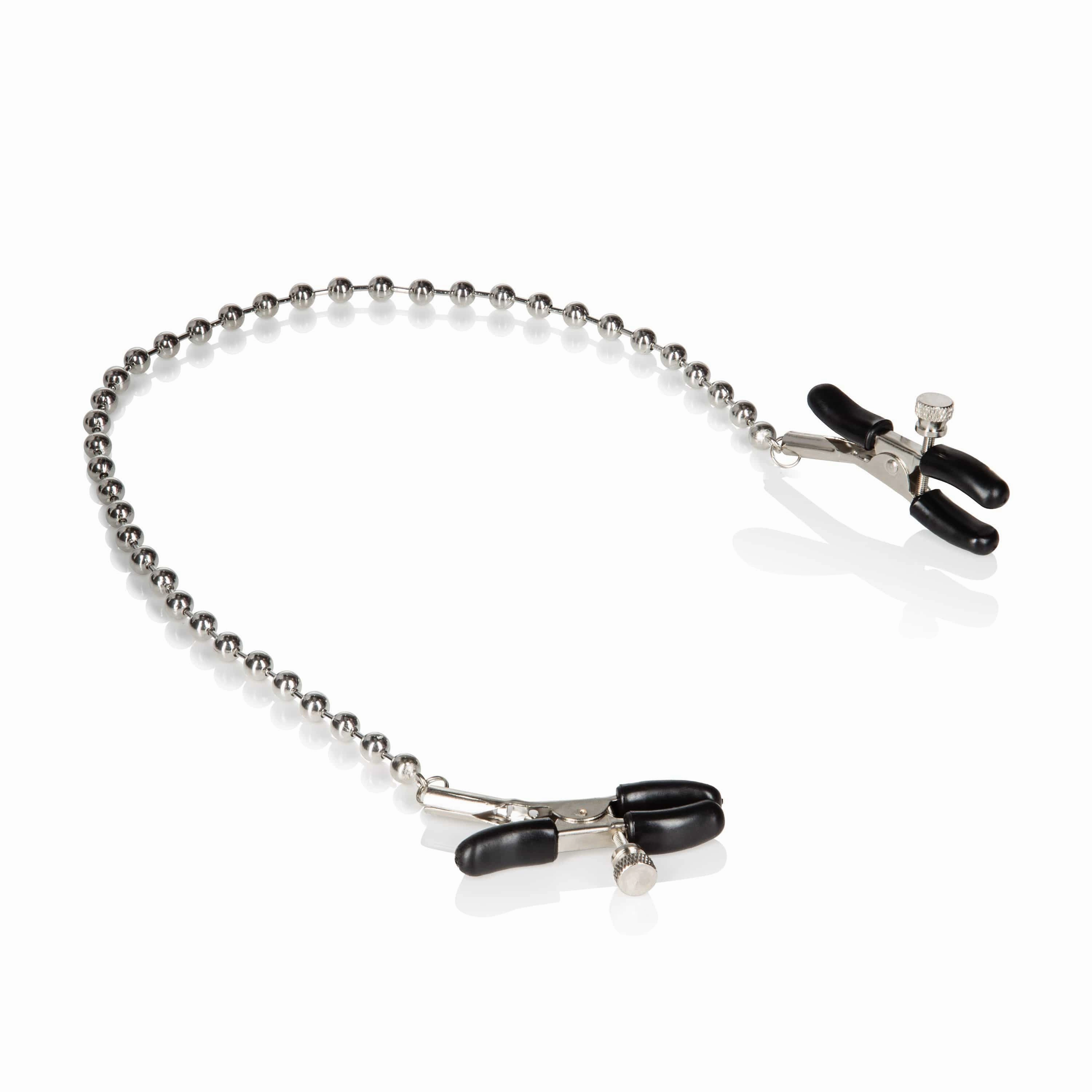 California Exotics - Nipple Play Silver Beaded Nipple Clamps (Silver)