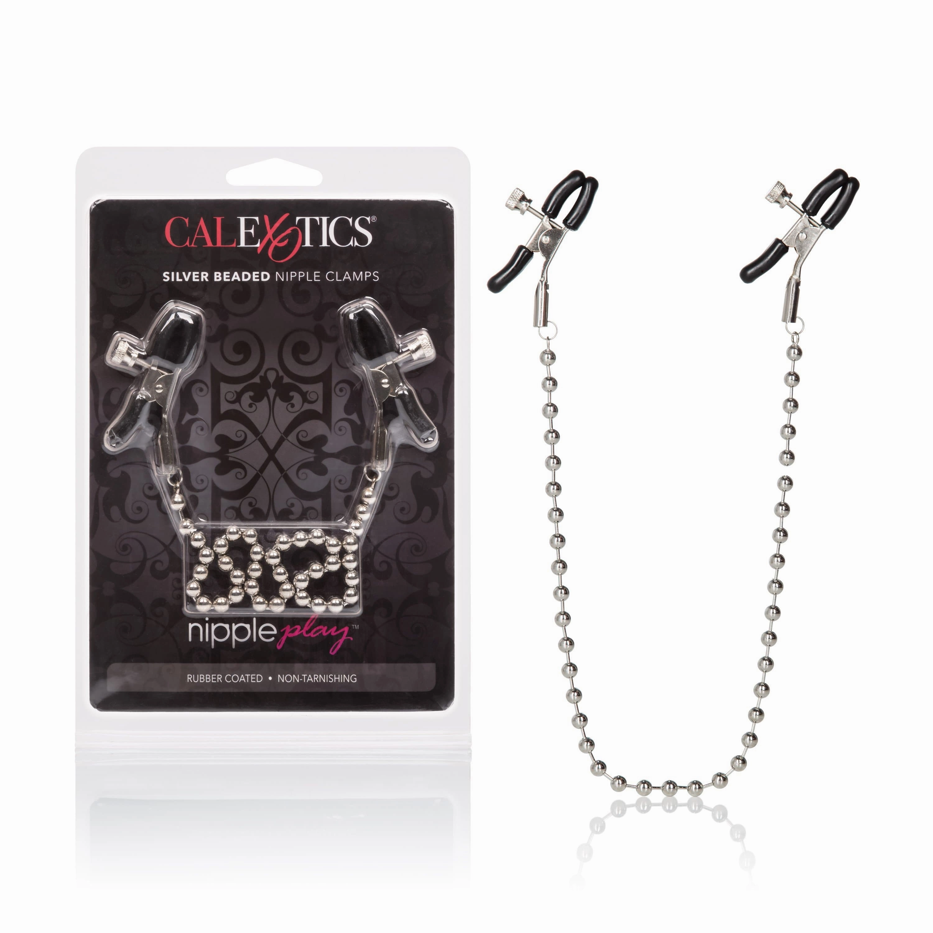 California Exotics - Nipple Play Silver Beaded Nipple Clamps (Silver)