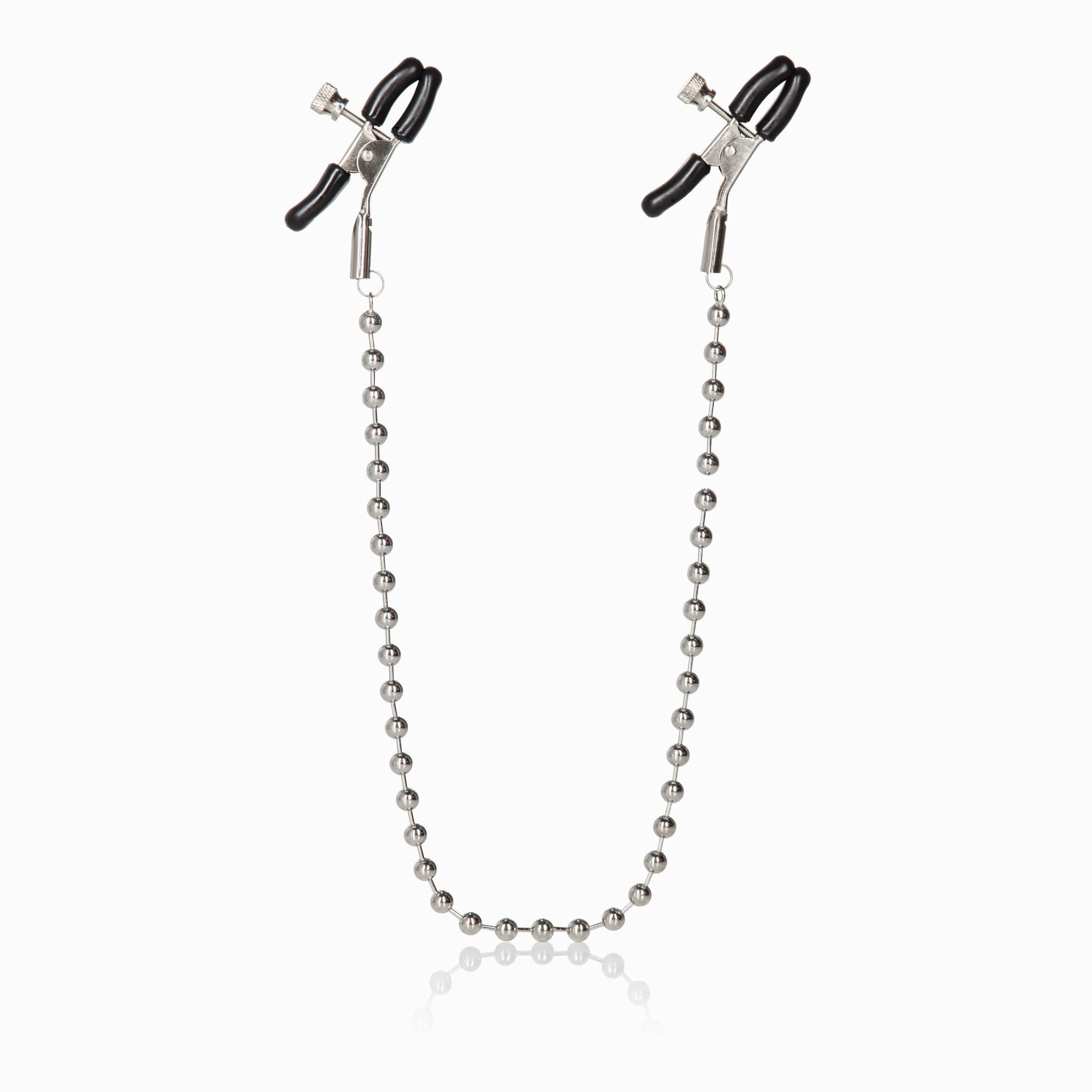 California Exotics - Nipple Play Silver Beaded Nipple Clamps (Silver)