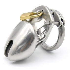 Chastity Cage - Men's Stainless Steel Short Style