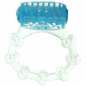 Color Pop Quickie Vibrating Cock Ring in Blue