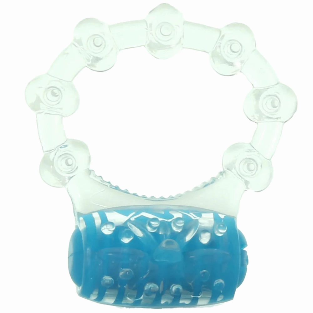 Color Pop Quickie Vibrating Cock Ring in Blue
