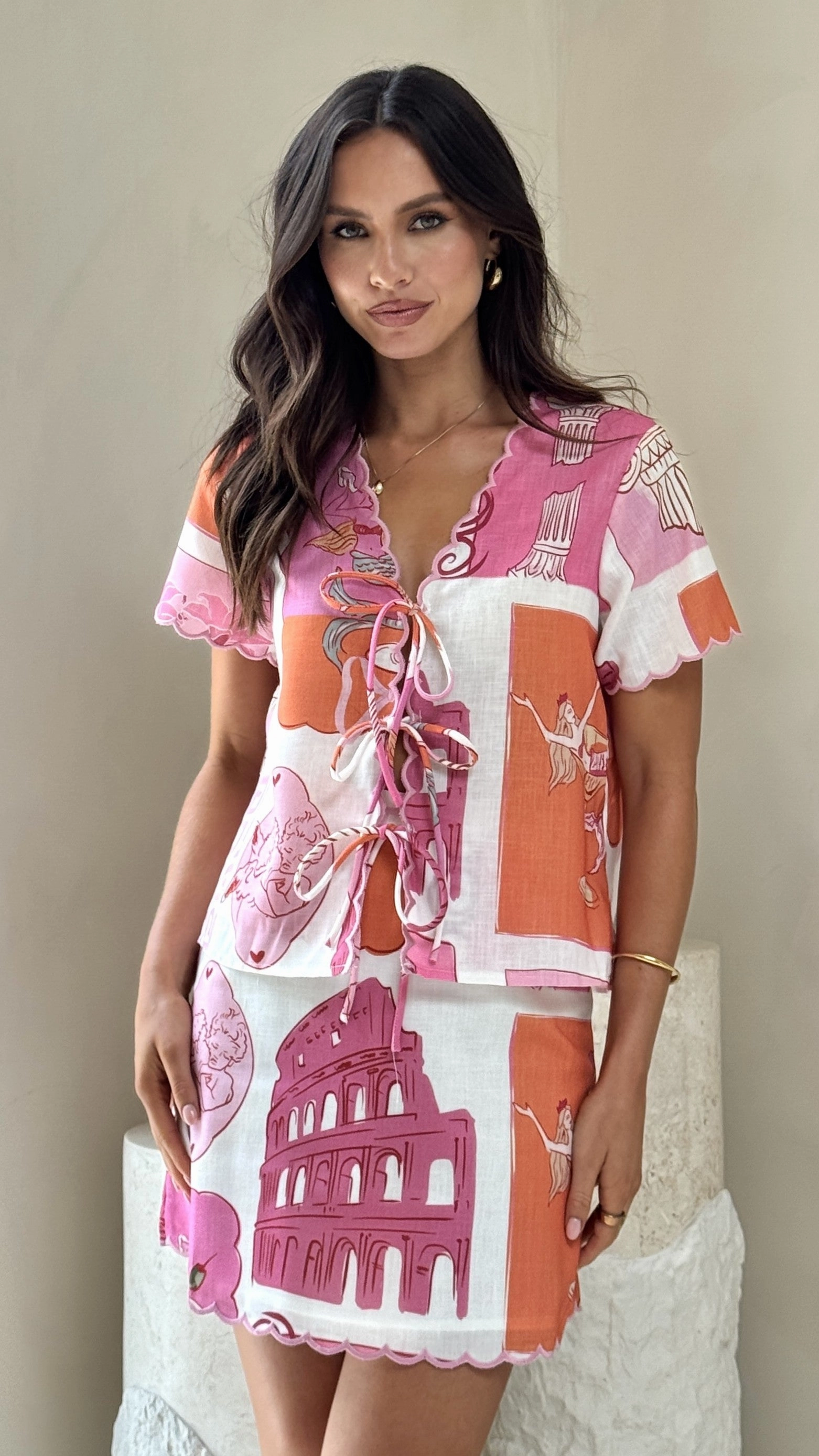 Colton Top - Pink/White