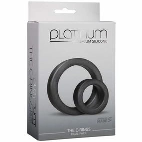 Doc Johnson - Platinum Silicone C Rings Dual Set (Black)