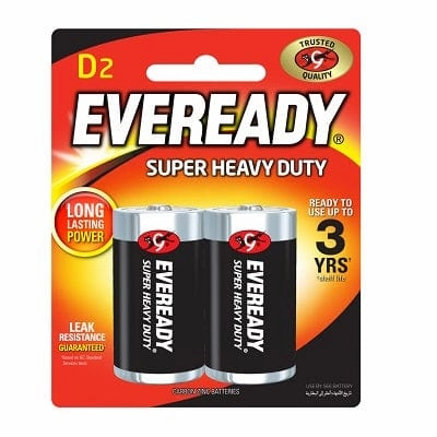 Eveready - Super Heavy Duty M1250 Battery Pack of 2 D2