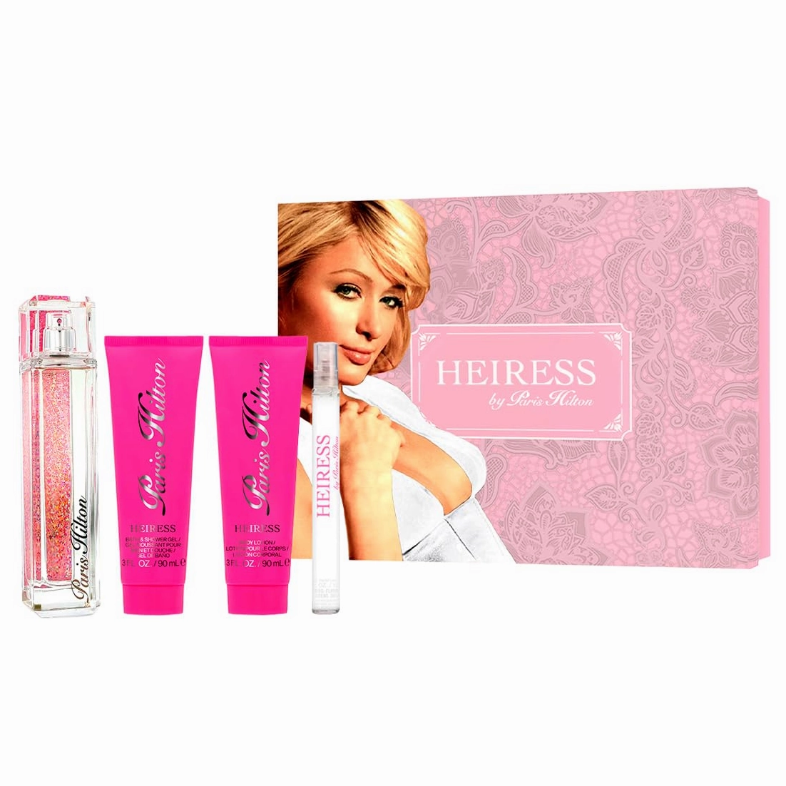 Heiress By Paris Hilton 100ml EDP 4 Piece Gift Set