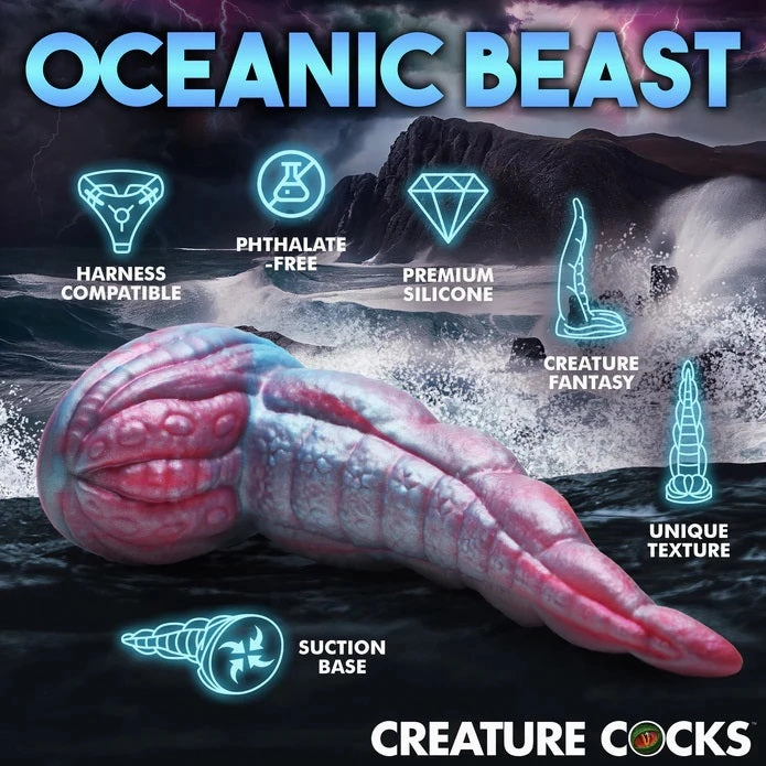 IRIDESCENT TENTACLE COCK SILICONE DILDO