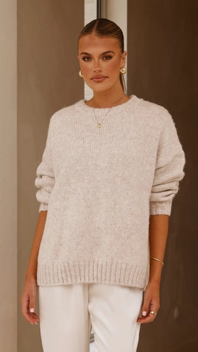 Mila Knit Jumper - Oatmeal