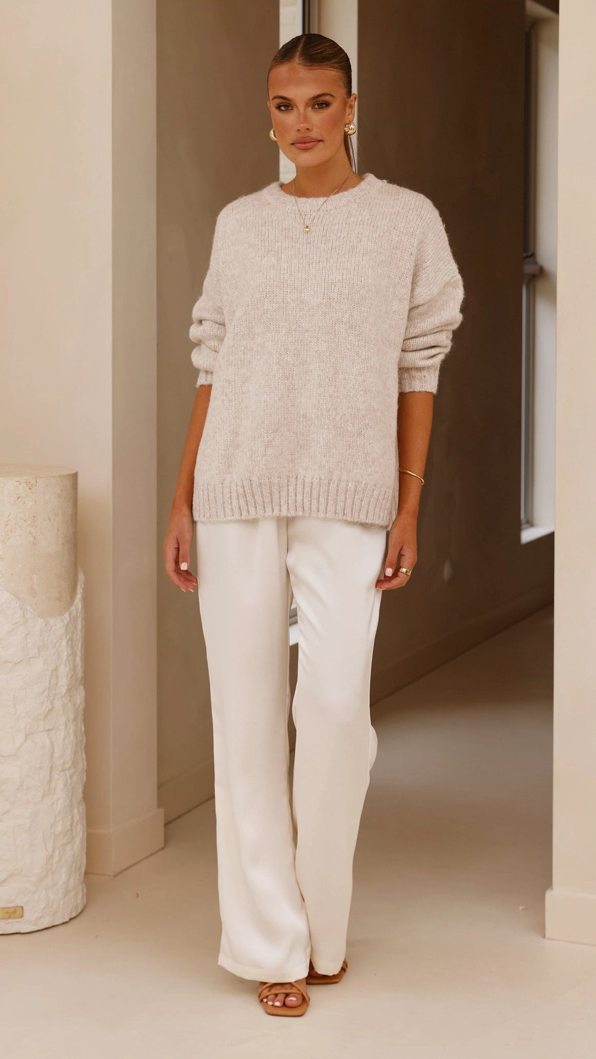 Mila Knit Jumper - Oatmeal