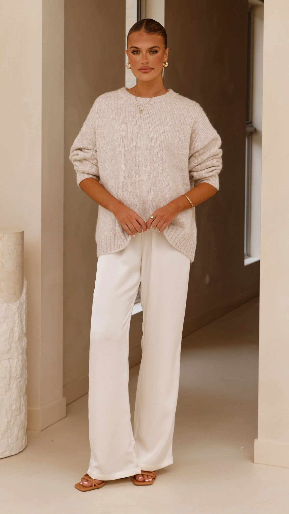 Mila Knit Jumper - Oatmeal