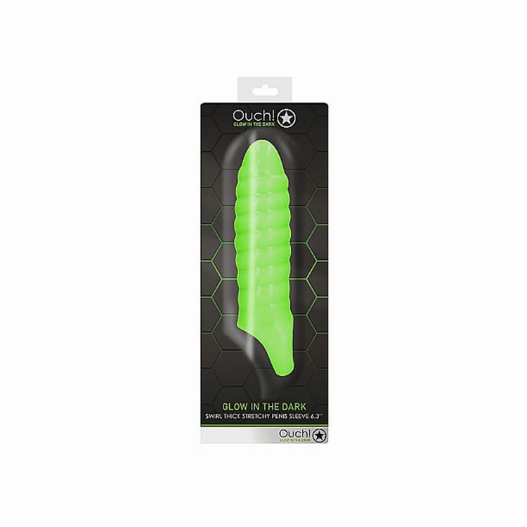 Ouch! Glow-in-the-Dark Thick Swirl Penis Sleeve
