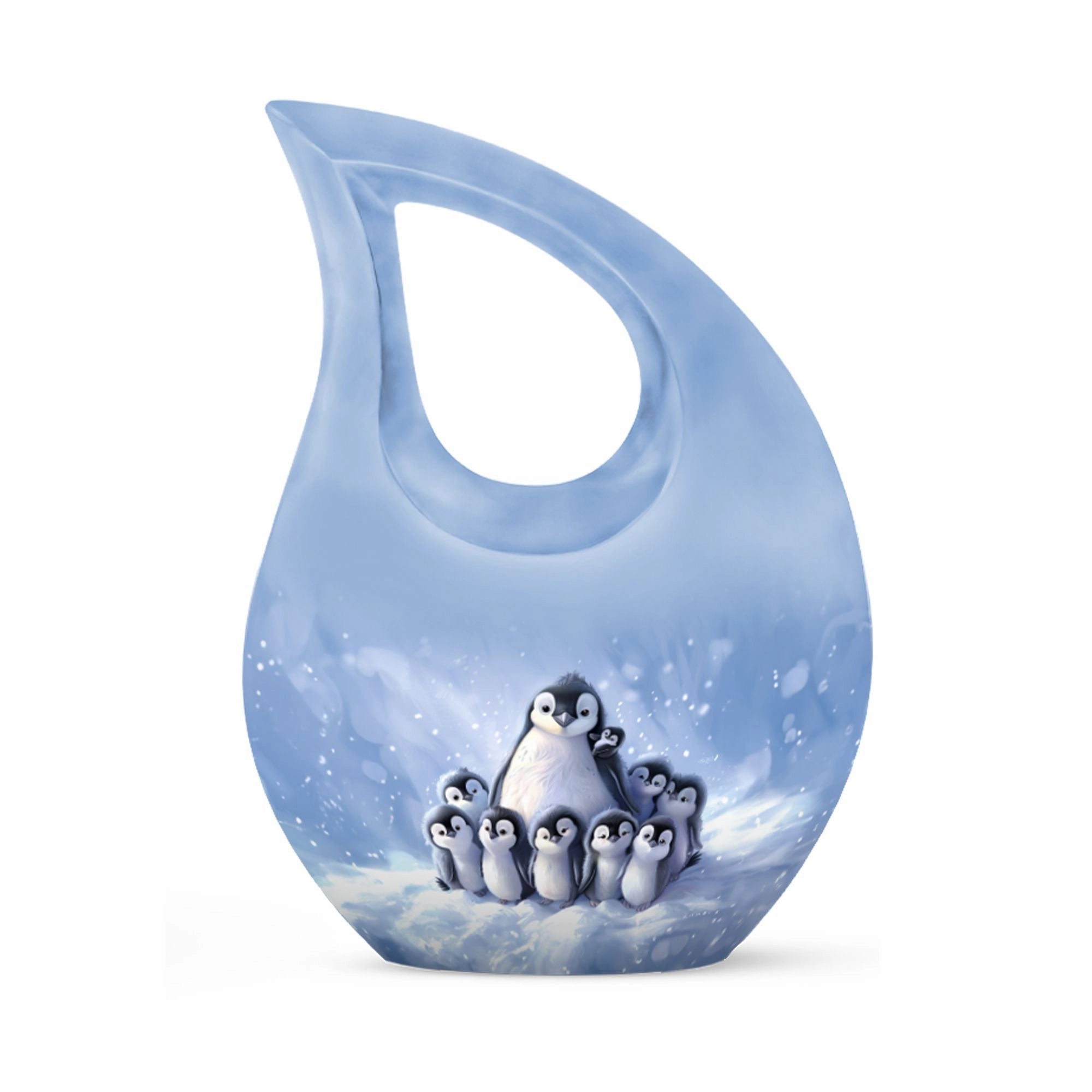 Penguin Urn & Companion Memorial Urn For Adult Human Ashes