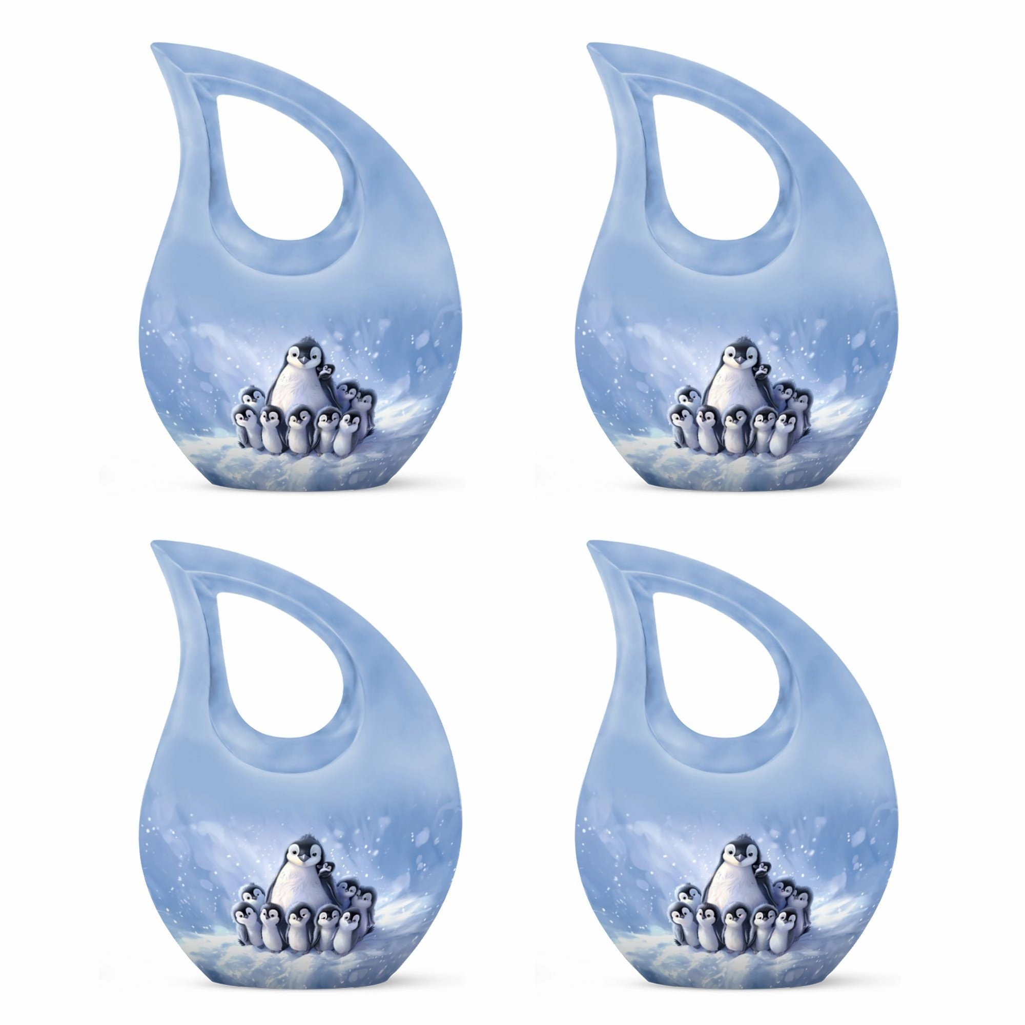 Penguin Urn & Companion Memorial Urn For Adult Human Ashes