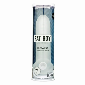 Perfect Fit - Fat Boy Original Sheath Ultra Fat Silaskin Penis Sleeve 7" (White)