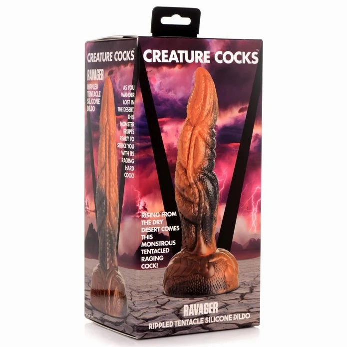 RAVAGER RIPPLED TENTACLE SILICONE DILDO