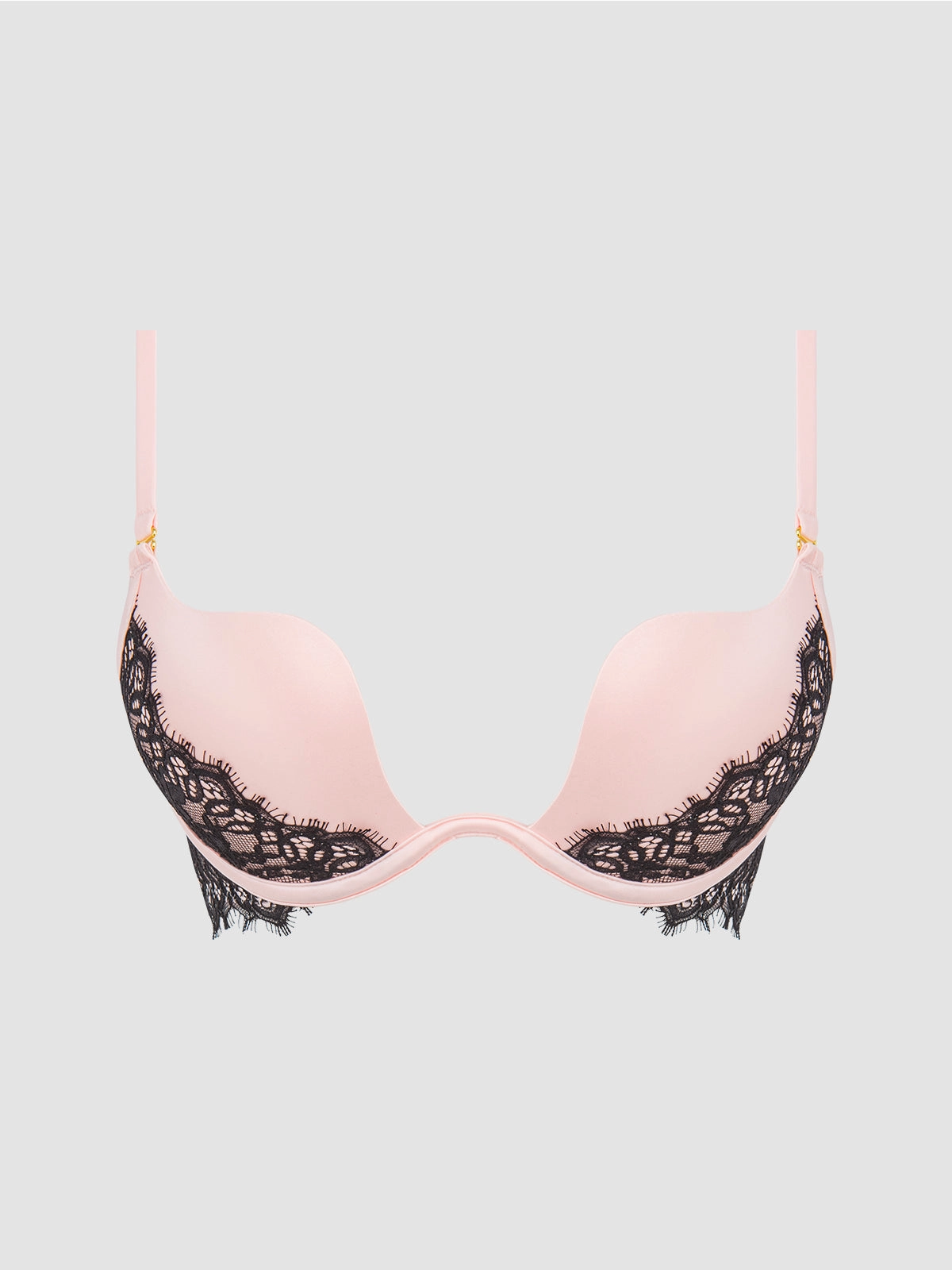 Rising Star Plunge Push Up Bra in Petra Satin