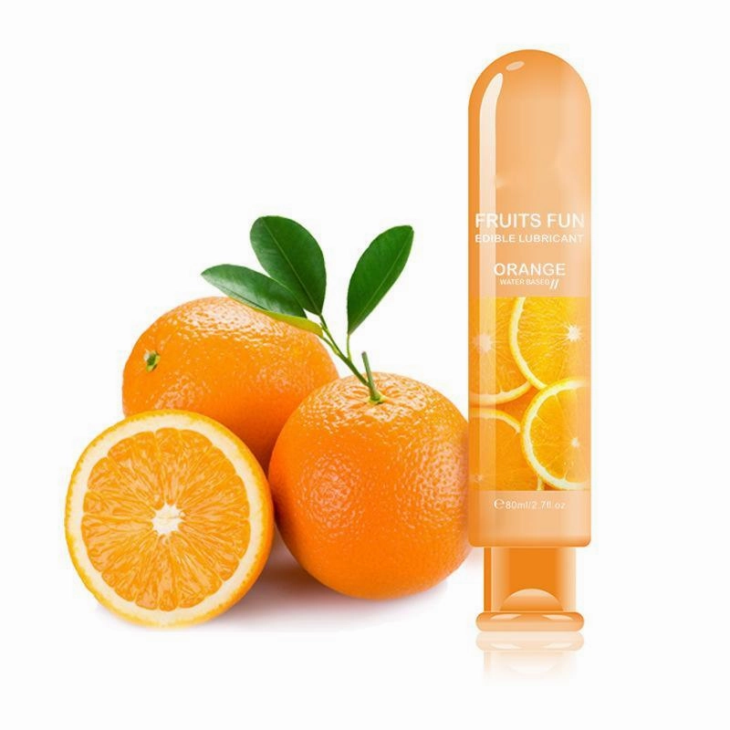 Sex lube Fruit Flavored Water Based Personal Edible Gel Sex Lubricant 80ML