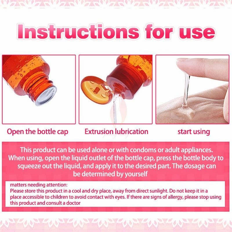 Sex lube Fruit Flavored Water Based Personal Edible Gel Sex Lubricant 80ML