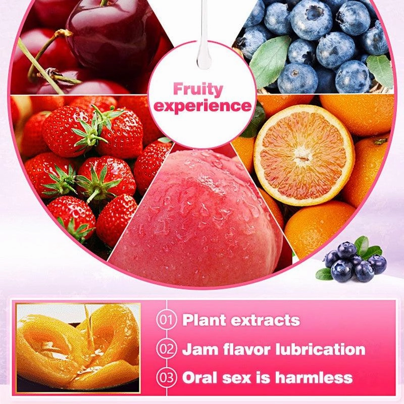 Sex lube Fruit Flavored Water Based Personal Edible Gel Sex Lubricant 80ML