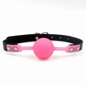 Silicone Ball Gag With Adjustable Leather Straps