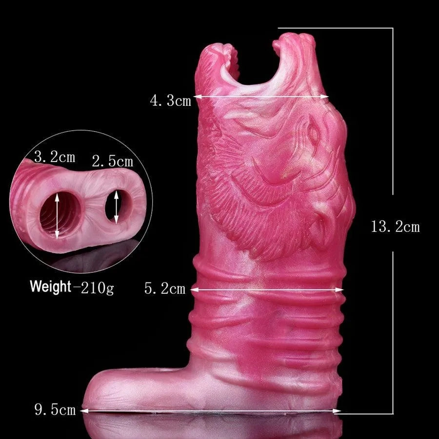 Silicone Dragon Cock Girth Sleeve for Men