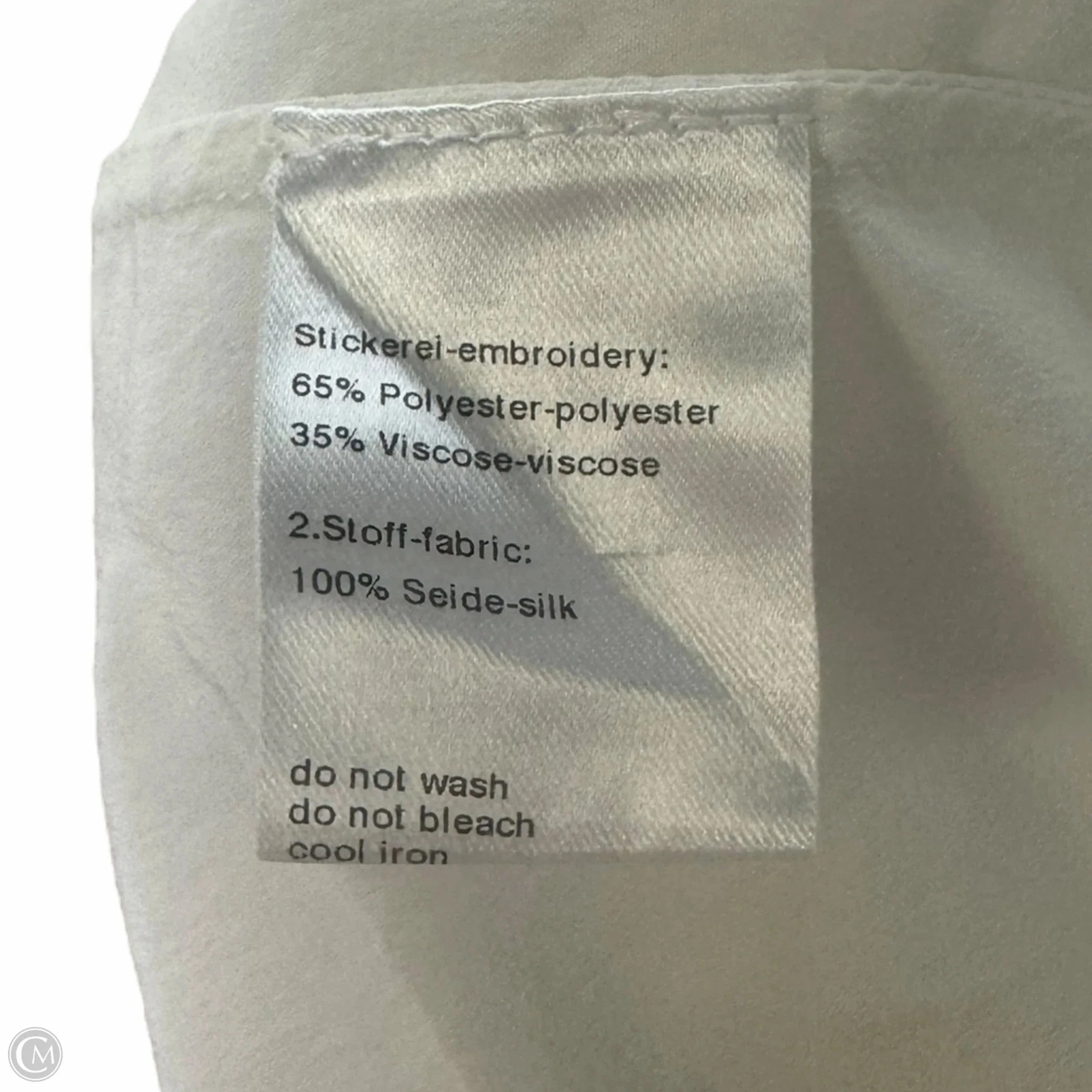 Silk Eyelet Top Short Sleeve By Akris In Cream, Size: 14