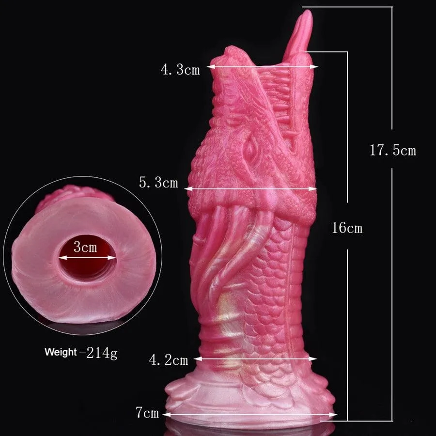 Soft Silicone Dragon Penis Girth Sleeve Toy