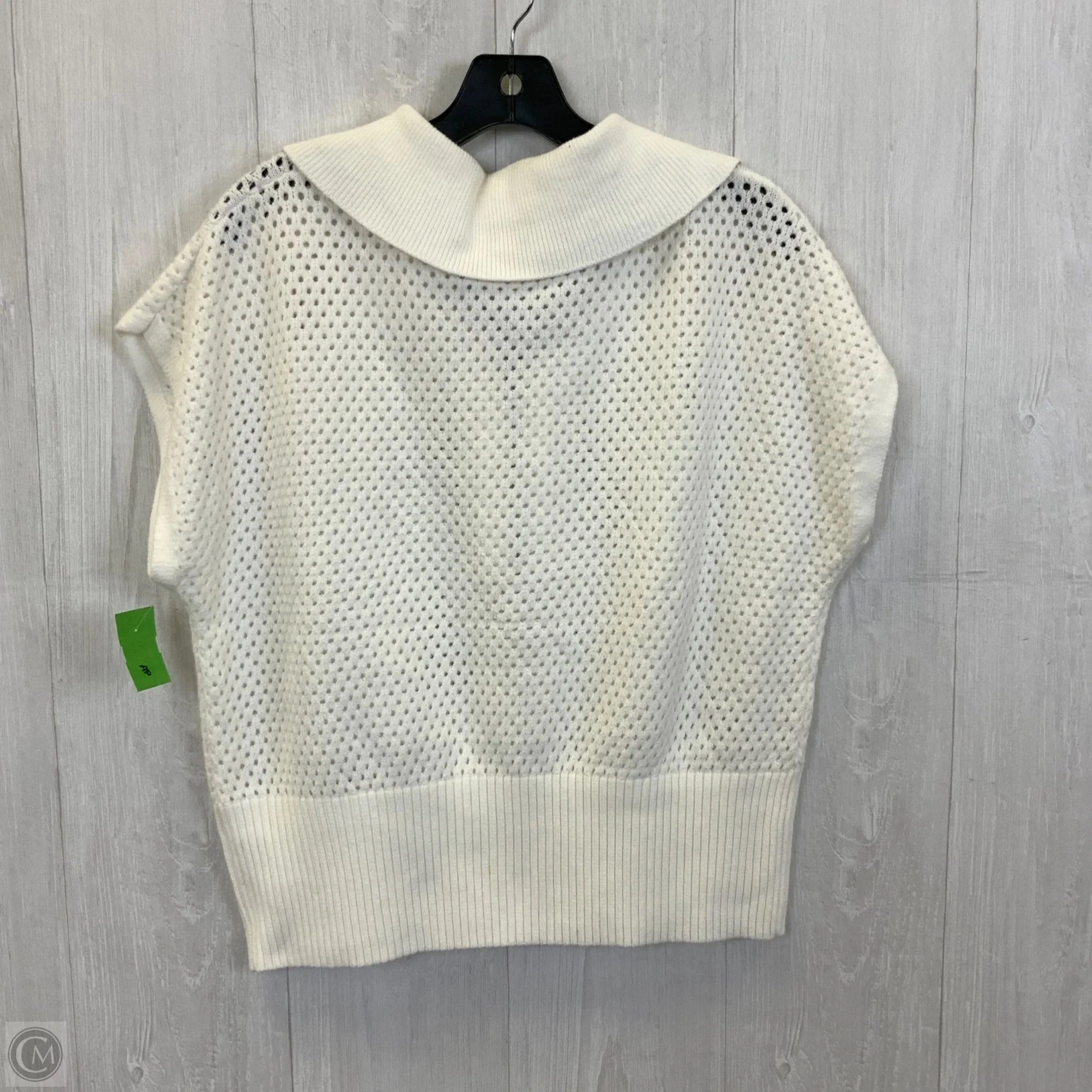 Sweater Short Sleeve By Clothes Mentor In Cream, Size: Xl
