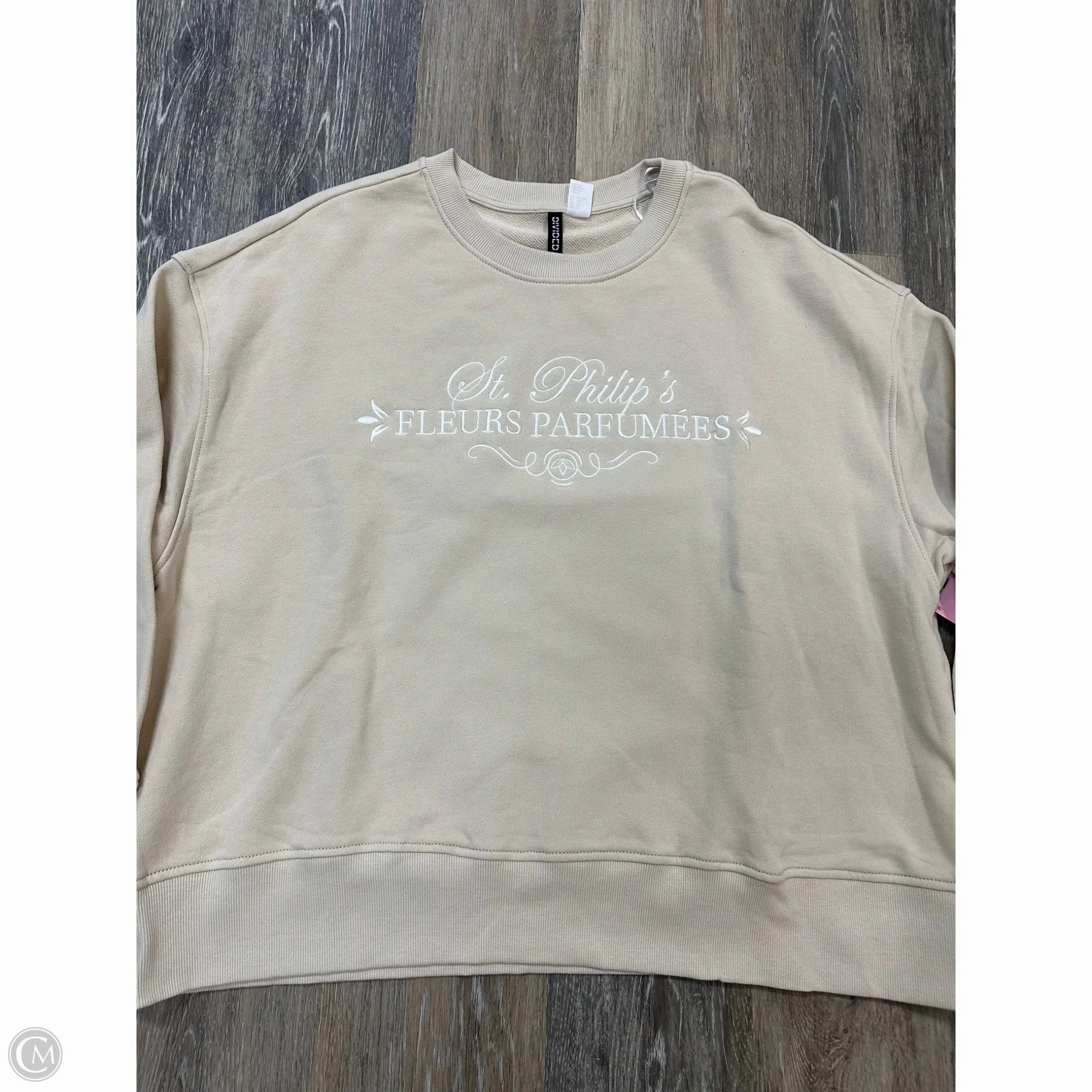 Sweatshirt Crewneck By Divided In Cream, Size: Xxl