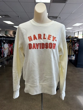 Sweatshirt Crewneck By Harley Davidson In Cream, Size:S