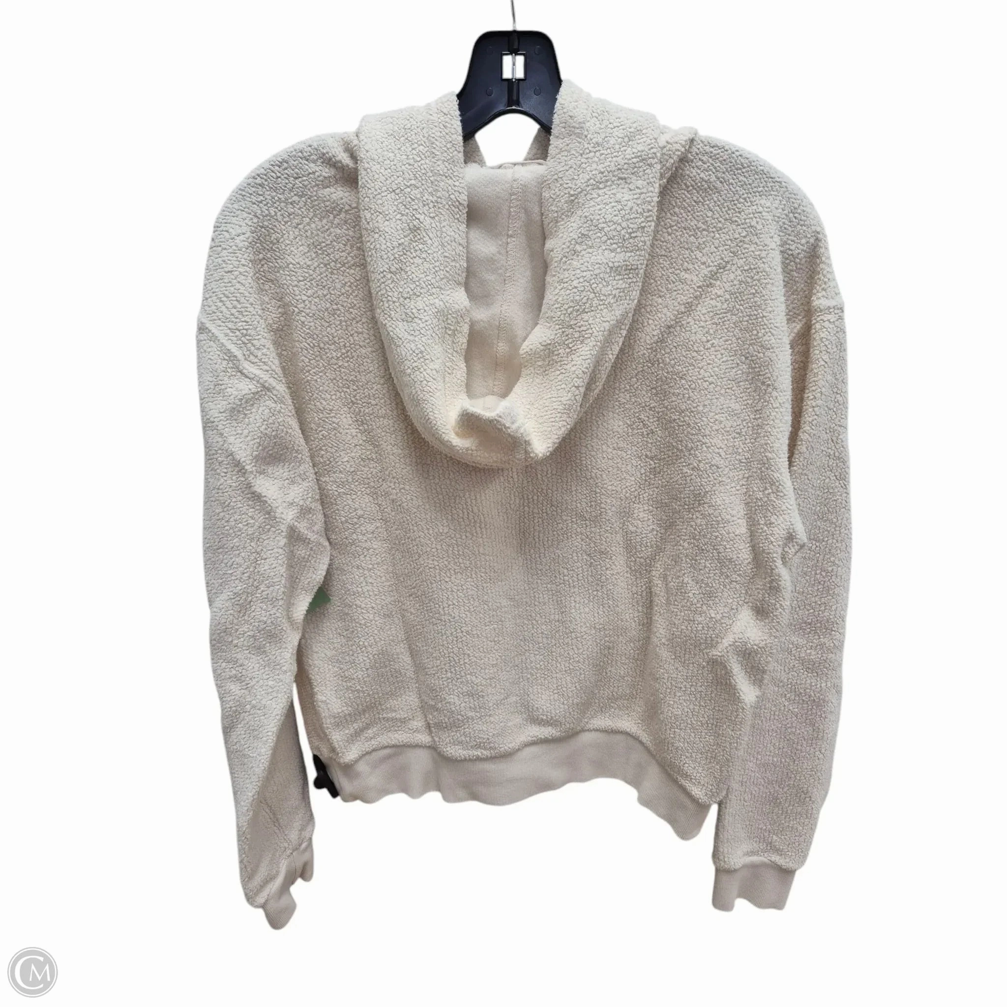 Sweatshirt Hoodie By Clothes Mentor In Cream, Size: M