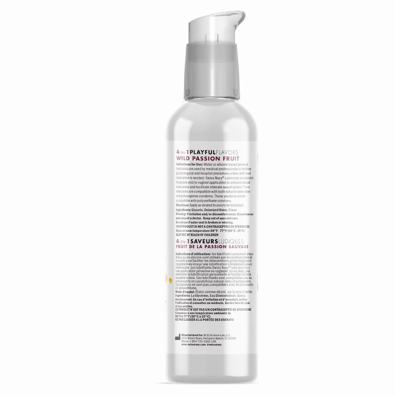 Swiss Navy 4 In 1 Playful Flavors Wild Passion Fruit Lube - 4 oz