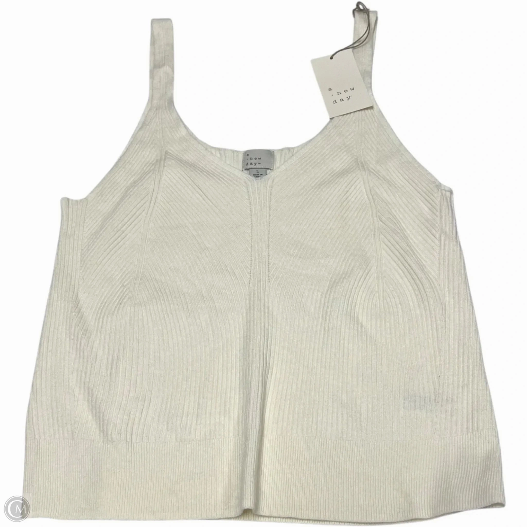 Tank Top By A New Day In Cream, Size: L